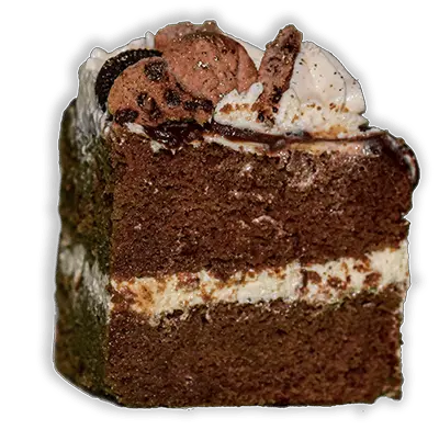 A slice of an almod cake