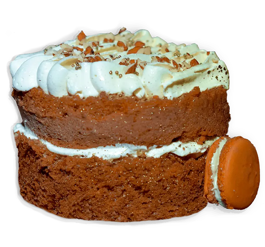 a photograph of a decorated carrot cake