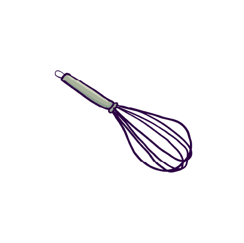 An vector image of a hand mixer